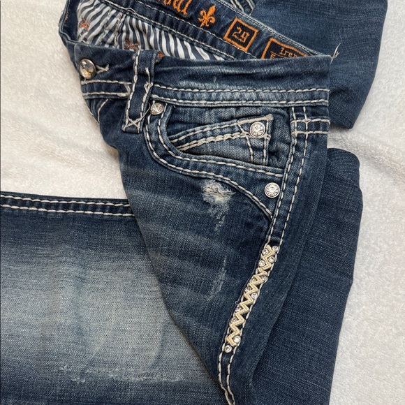 Rock Revival The Denim Icons The Irene Easy Boot Cut Rhinestone Accents Size 29 - Picture 12 of 12